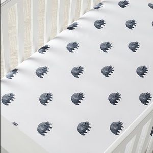 Pottery Barn Kids Asher Bear Organic Crib Fitted Sheet